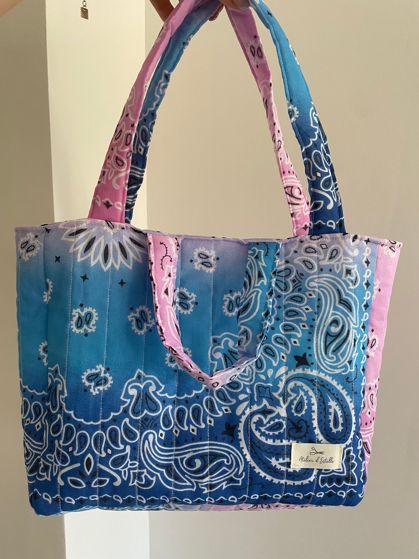 Mini sac cabas Bleu