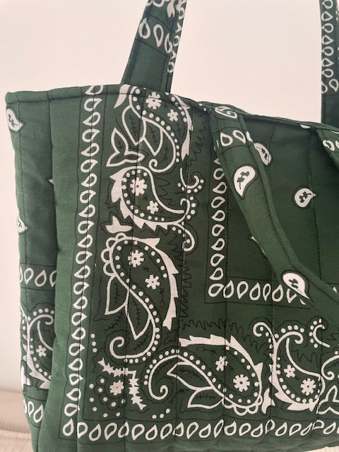 Mini sac cabas Kaki